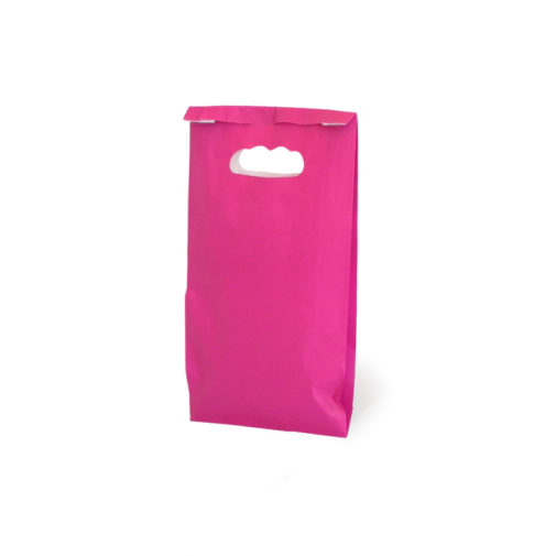 Borsa di Carta con Manico Fucsia